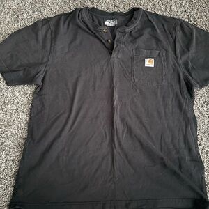 Carhartt Men's Black Short Sleeve Henley